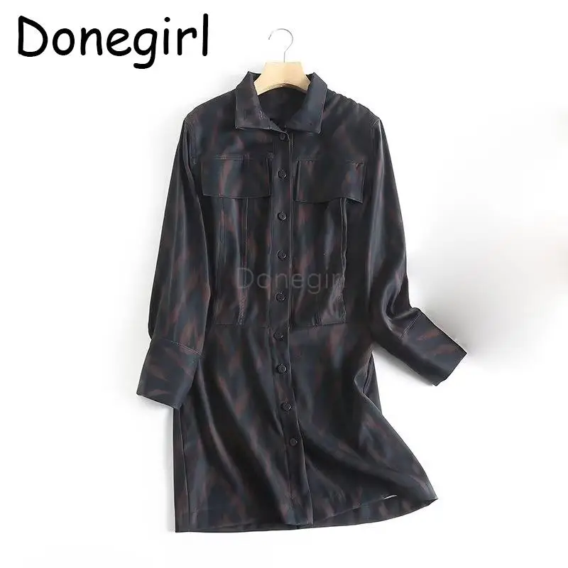 

Женское платье-поло с принтом и карманами, на весну-лето