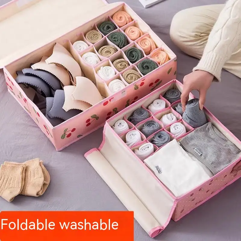 

Underwear Storage Box Socks Drawer Division Multifunctional Household Bra Socks Organizer Box for Wardrobe Clothes