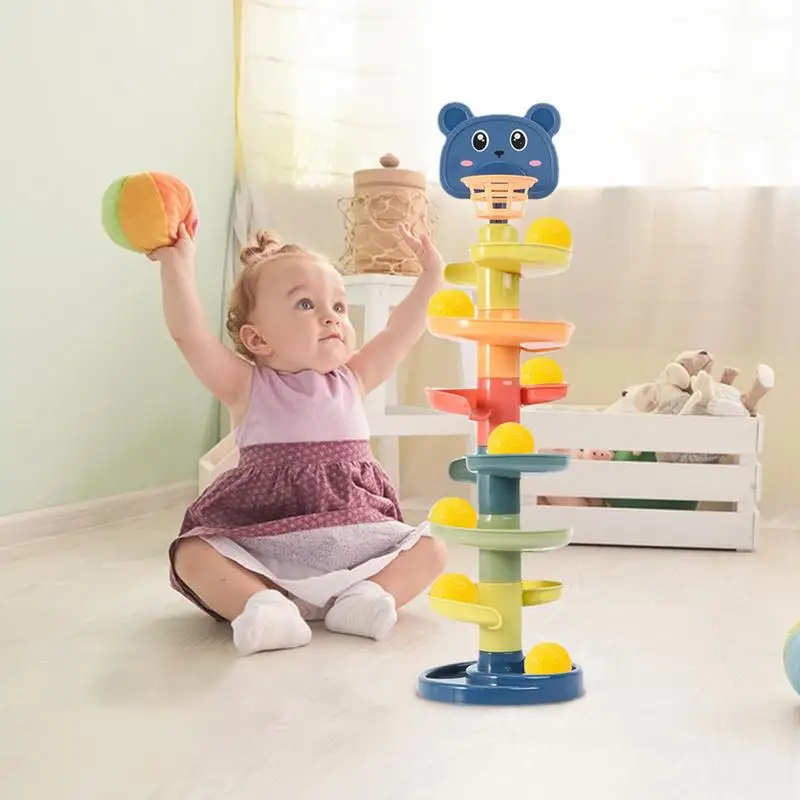 Spiraal Ball Drop Tower And Roll Activity Toy Balls Ramp Whirling Stack Toss Game для малышей
