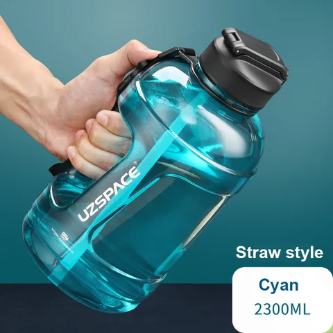 Вместительные спортивные бутылки для воды с соломинкой, л/л, без бисфенола