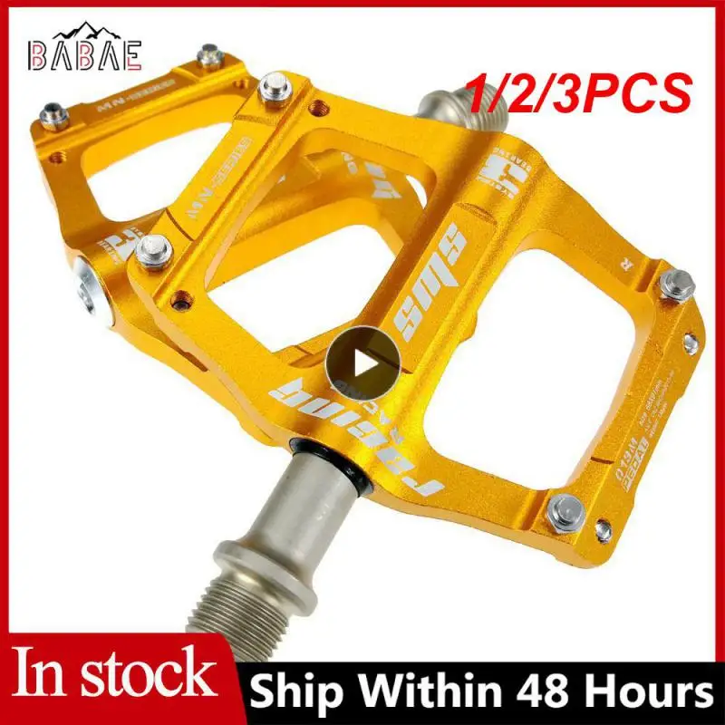 

1/2/3PCS Road 3 Bearing Pedal Outdoor Off-road Mountain Bike Cycling Pedal Aluminum Alloy Anti-slip And Anti-rust Bike