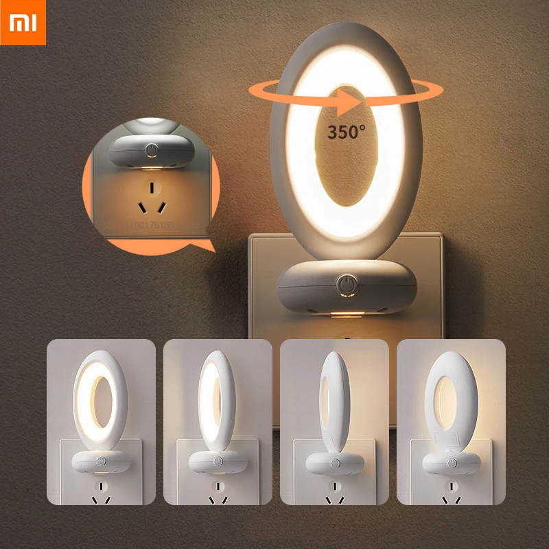 

Ночник Xiaomi с дистанционным управлением, вращающийся светильник для грудного вскармливания, с выключателем, для защиты глаз, спальни