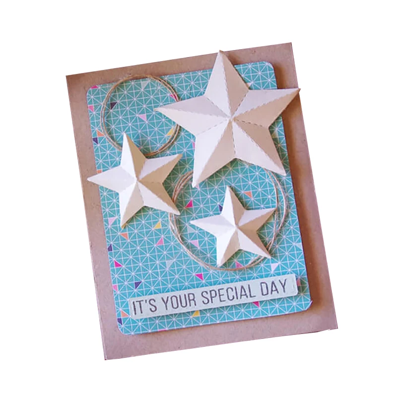 

3D Pentagram Metal Cutting Die DIY Card Embossing Carbon Steel Die Cutting Die Scrapbook Embossing Star Die Cutting Die