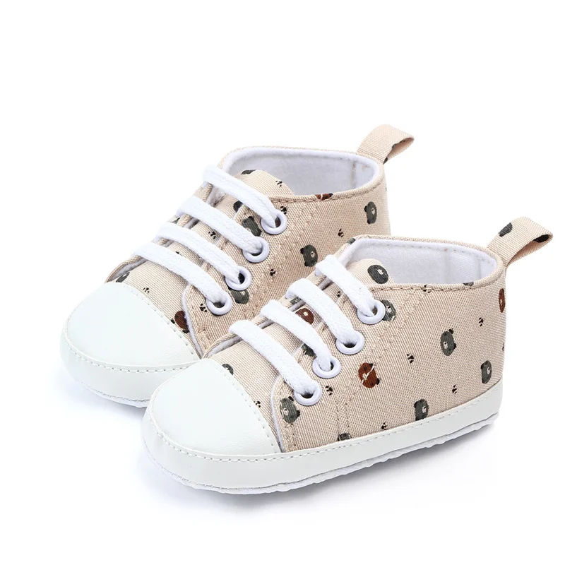 

Newborn Baby Shoes Boys Girls Canvas Crib Walking Shoes Infant First Walkers Soft Sole Baby Sneakers