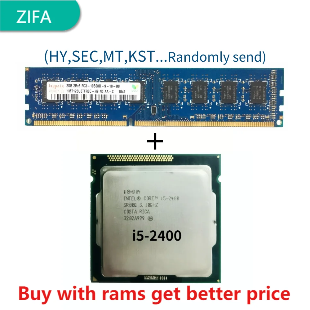 

DDR3 2G 1333 МГц с процессором i5-2400 3,1 ГГц 6 Мб кэш-памяти LGA 1155 i5-2400 процессор