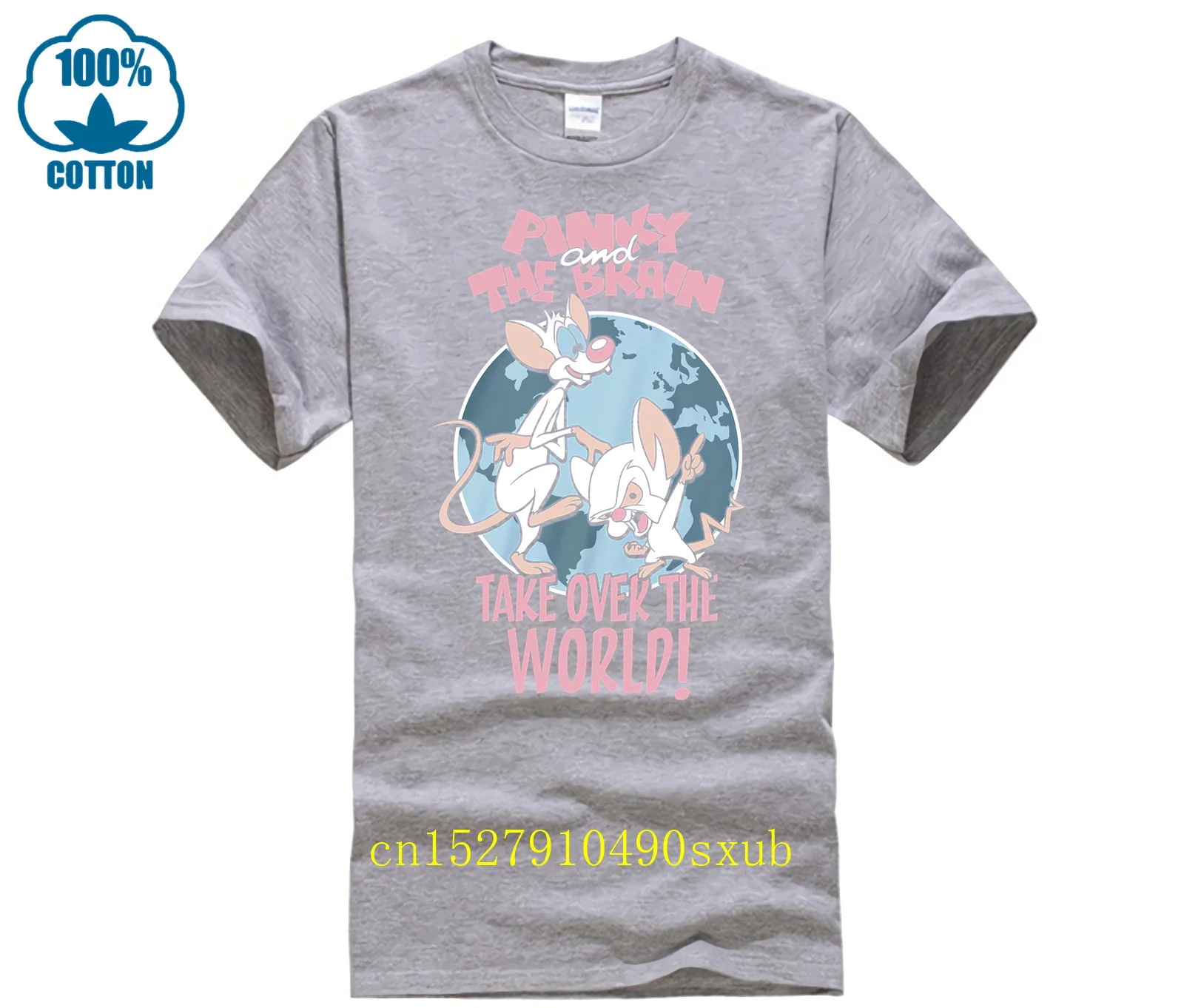 ОФИЦИАЛЬНАЯ ЧЕРНАЯ ФУТБОЛКА ANIMANIACS PINKY AND THE BRAIN TAKE OVER WORLD