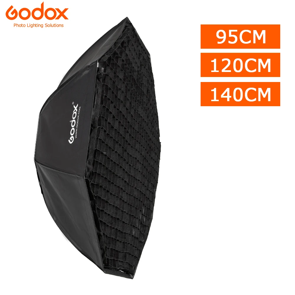 Софтбокс Godox 95 см 120 140 восьмиугольная сотовая софтбокс с решеткой креплением Bowens