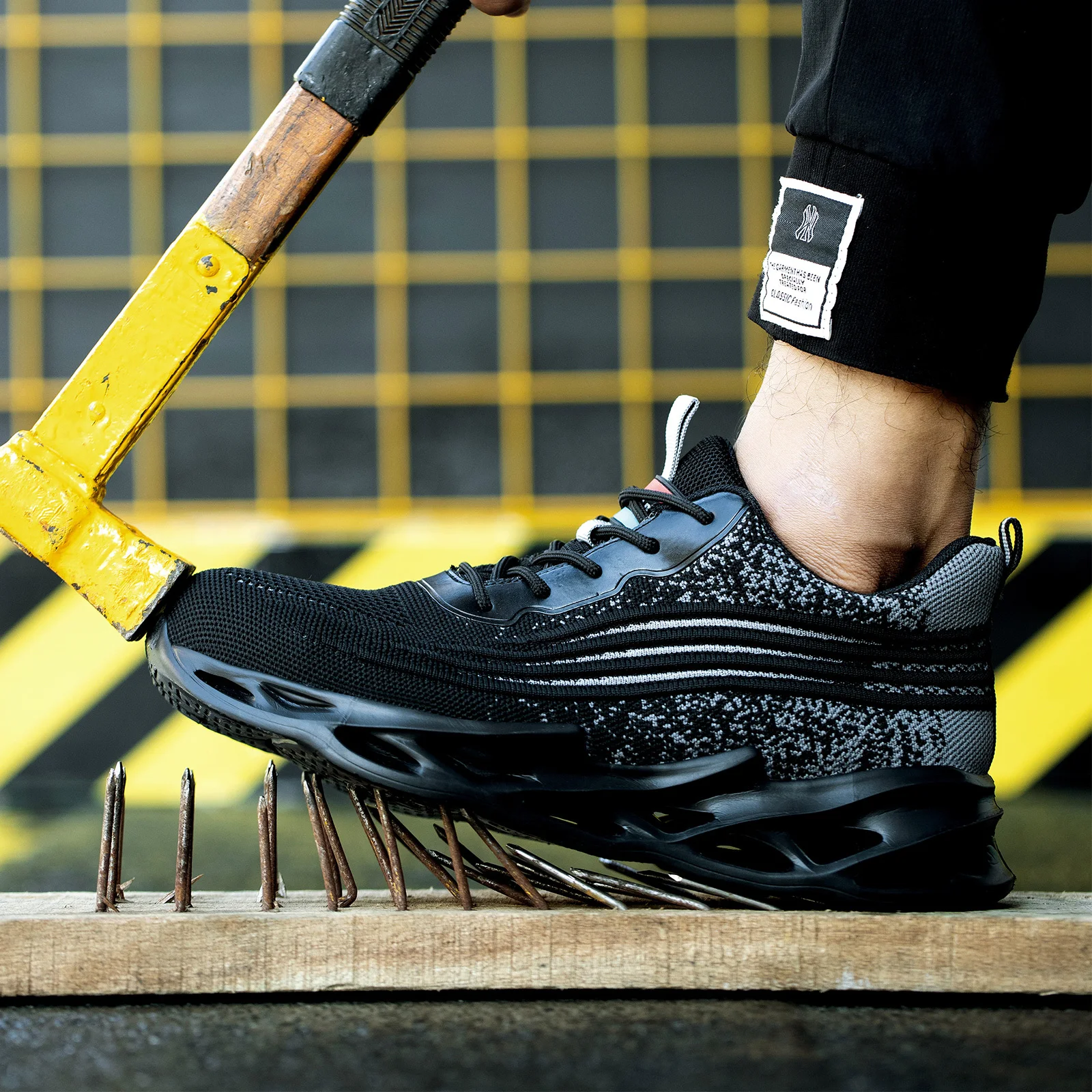 

Стальной носок устойчивая к ударам износостойкая противоскользящая Рабочая защитная обувь для мужчин и женщин, дышащая удобная промышленная конструкция