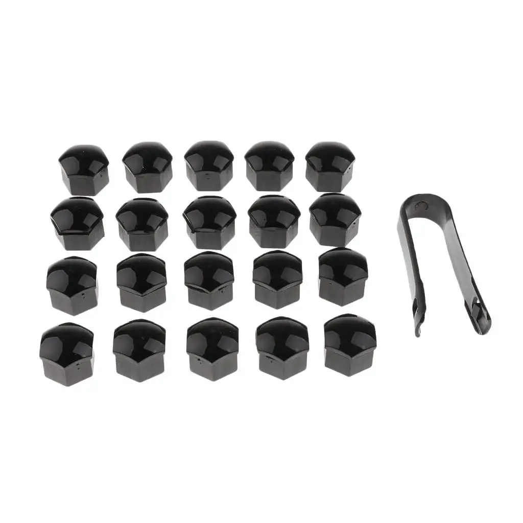 

dolity 20 Pieces Car Truck Wheel Tyre Center Hub Screw 17mm Protective Cap