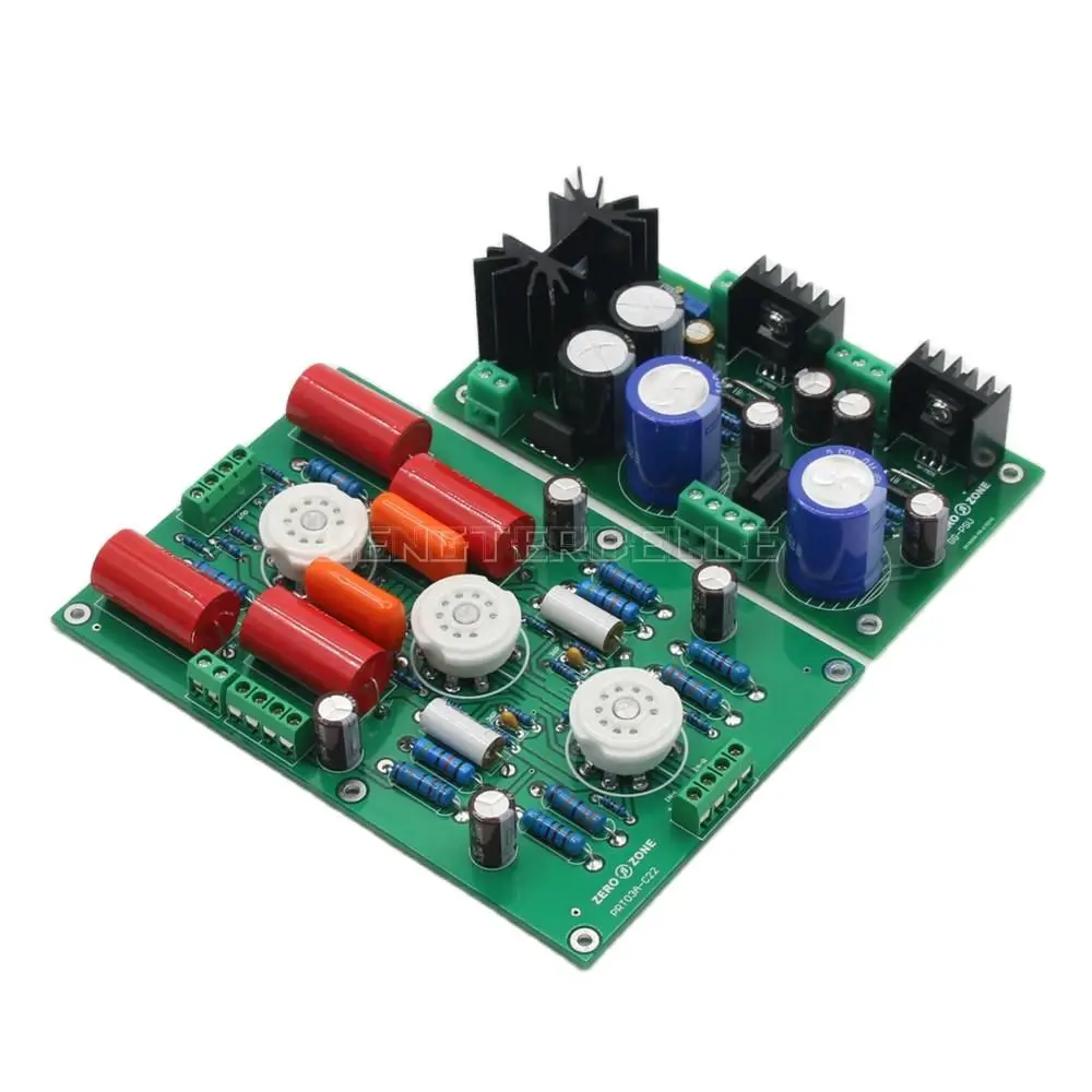 

PRT03A Tube Home Audio Preamplifier Board + Ground Grid GG Dual High Voltage Regulator Power Supply Board