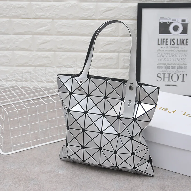 

Bag Lady 2022 New Versatile Folding Geometry Bag Lingge Laser Bag Portable Shoulder Bag Women's Handbag
