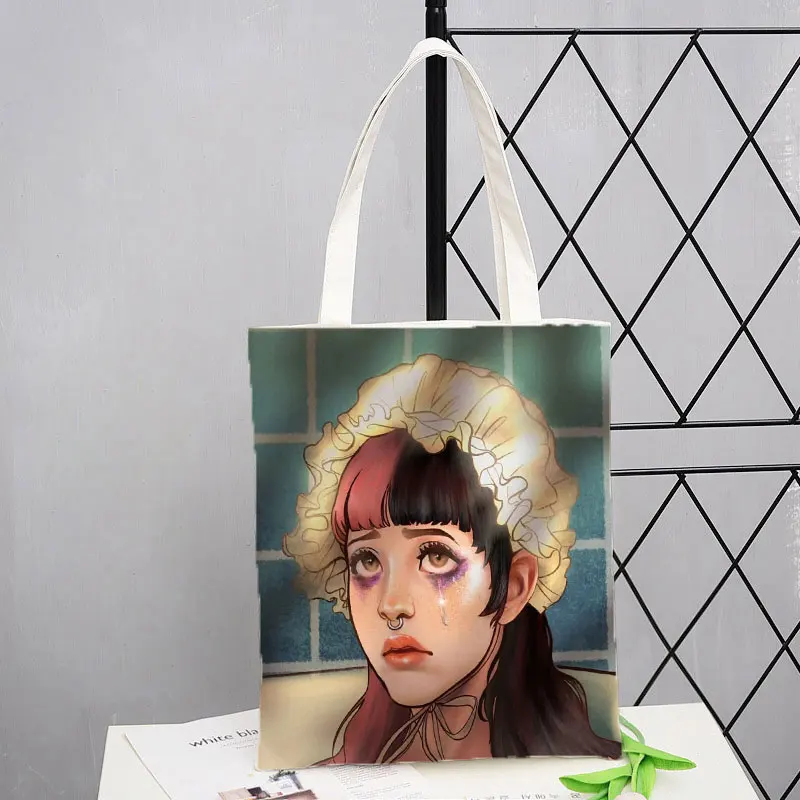 

Women Canvas Shoulder Bag melanie martinez Print Casual Handbag Tote Bag Reusable Large Capacity Cotton Shopping Beach Bag