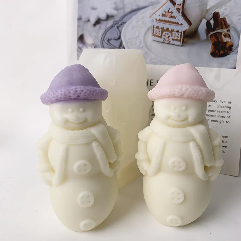 Рождественская силиконовая форма для свечей сделай сам снеговик сосновая шишка