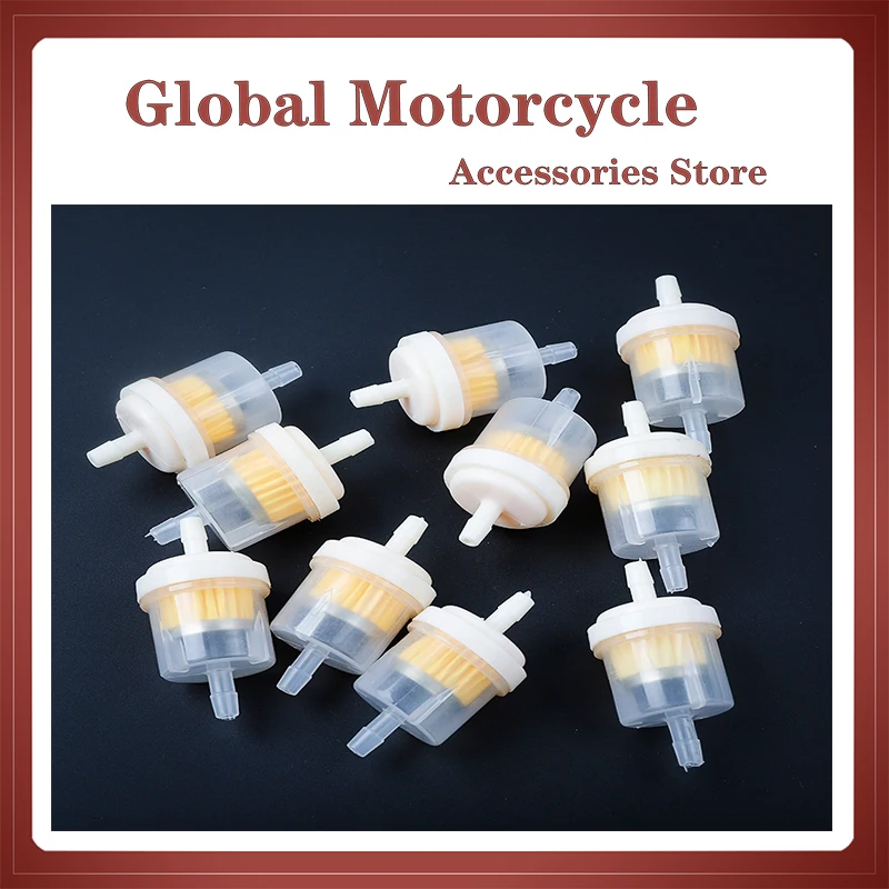 10pcs/Lot Professional Motorcycle Oil Filter Inline Gas Fuel Filter Motorcycle Scooter Gasoline Filters Tool