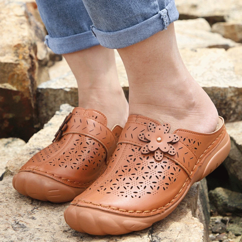 

Western style hollow-out leather sandals women shoes sandals women 2022