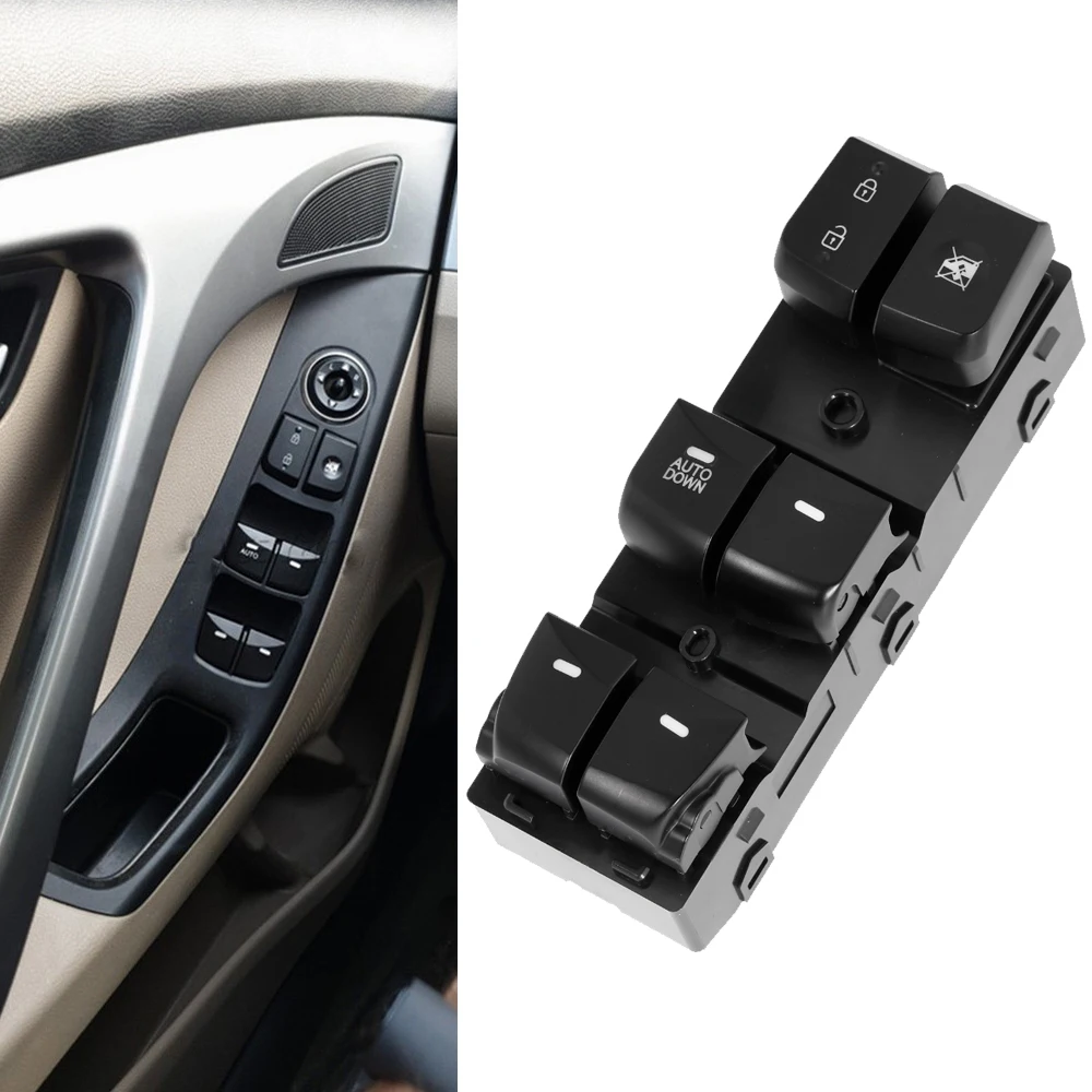 

Переключатель Стеклоподъемника для Hyundai Elantra 2012-2016, боковой передний Электрический главный переключатель управления, Замена кнопки 935704V000