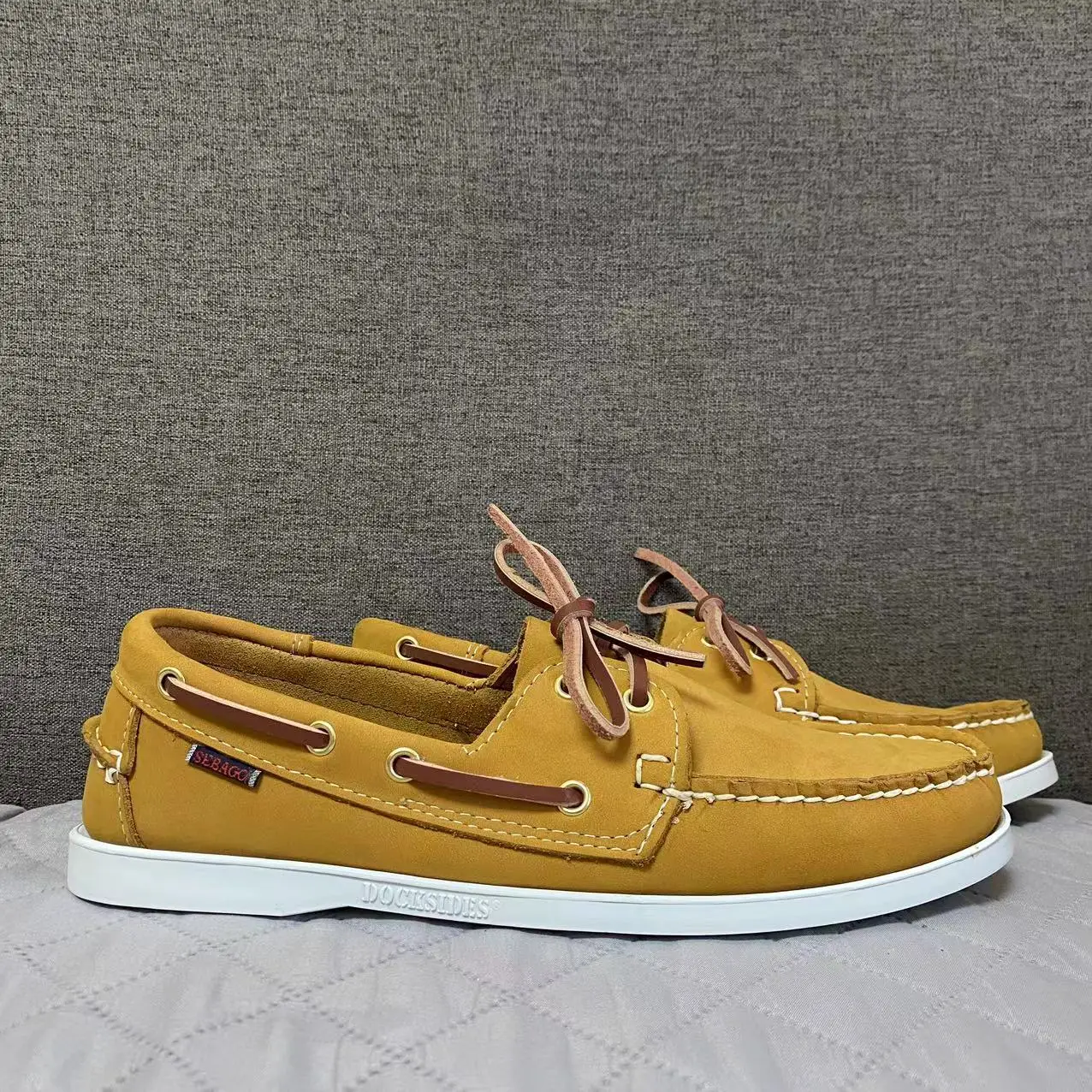 

Мужские Аутентичные туфли seбаго Docksides-высококачественные кожаные туфли-лодочки Moc Toe на шнуровке AC023