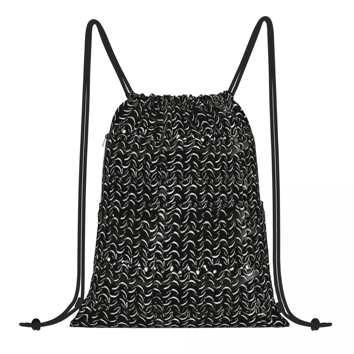

Metal Chainmail Medieval Vikings Viking Backpack Bundle Pocket Shopping Bag Outdoor Sports Storage Bag For Boys Girls