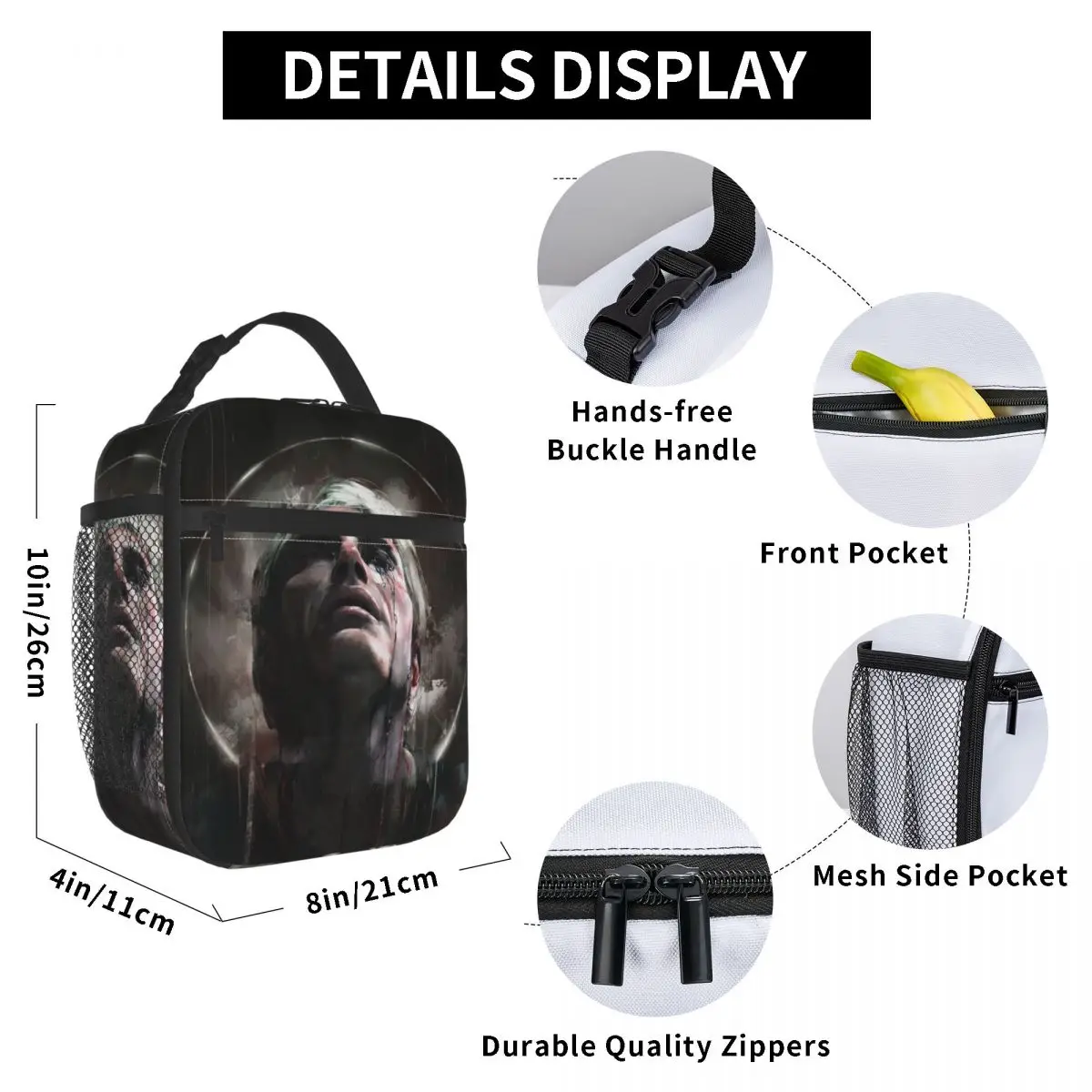 Фото Death Stranding Kojima Productions Изолированные сумки для обеда Термосумка Контейнер для обеда Tote Ланч-бокс Сумки для еды Работа на открытом воздухе №5