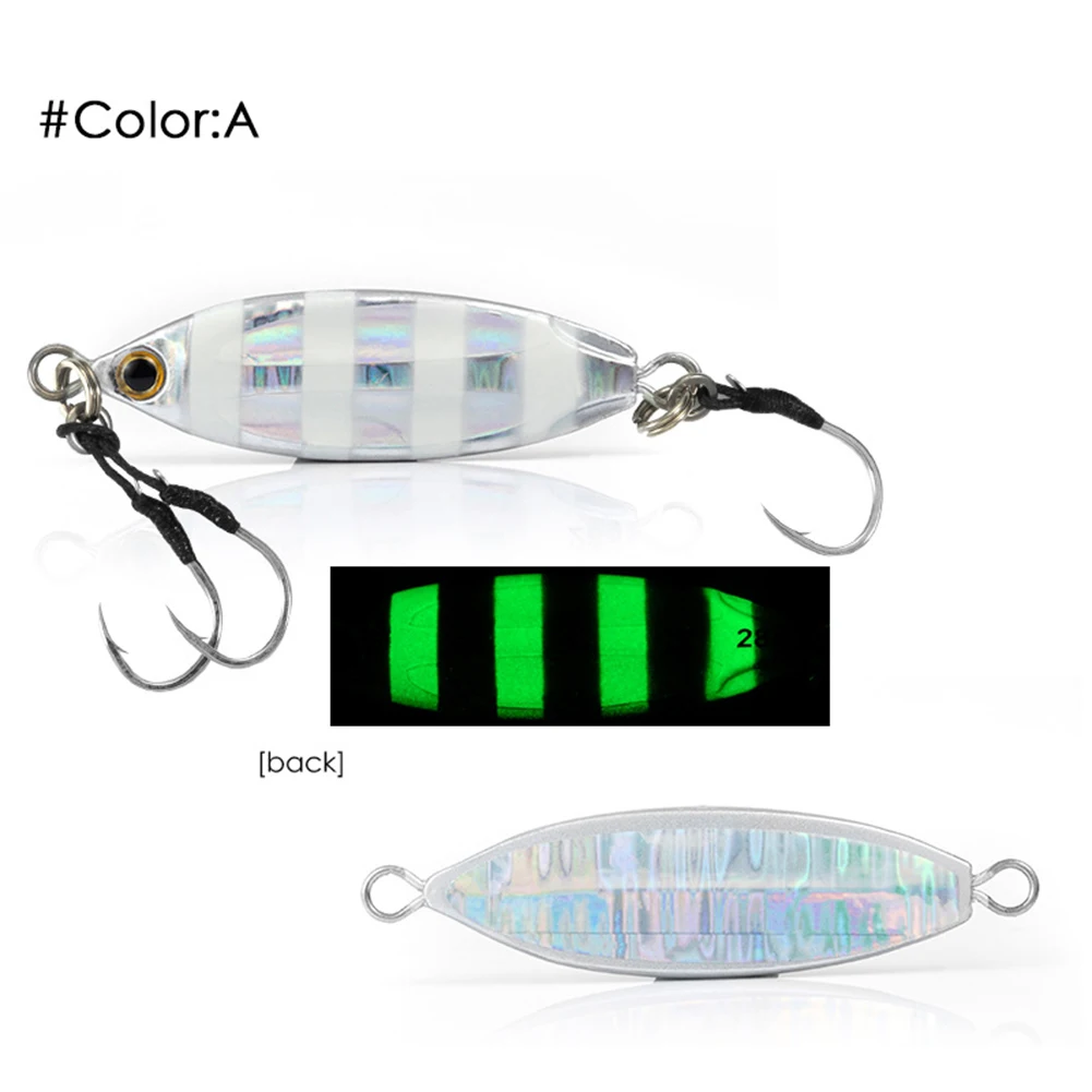 

Iron Plate Bait Sea Bait Fishing Accessories Luminous Saltwater Bait Slow Fishing Trolling Artificial Bait Bait