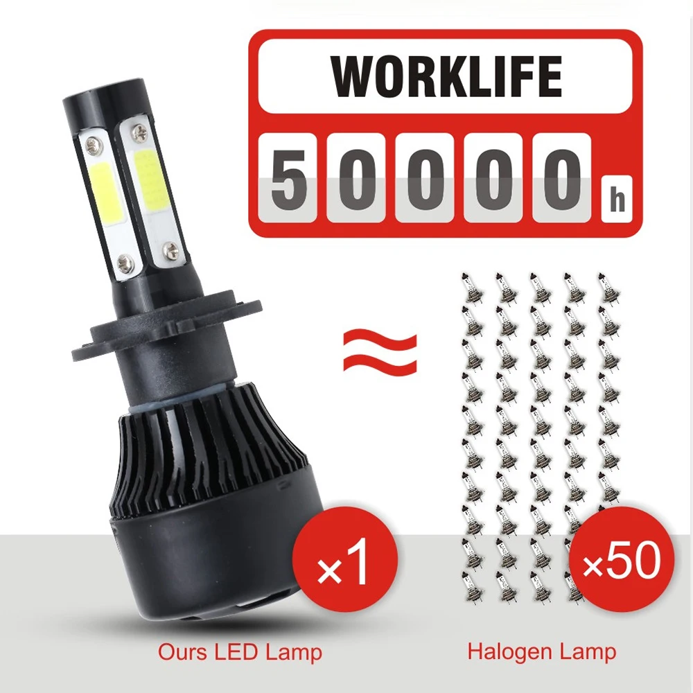 

1pcs Car Modified Headlights H4 H11 H7 H13 9005 9006 5202 9003 9004 3200lm Led Headlight Kit Lamp Bulbs Globes High Low Beam