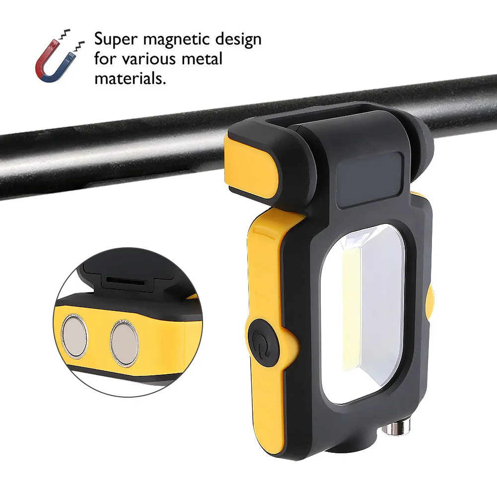 Z40 New Magnet COB LED Repair Flashlight Built-in Battery LED Torch Lamp 3 Modes USB Working Lamp Magnetic Lantern Mini Lighting