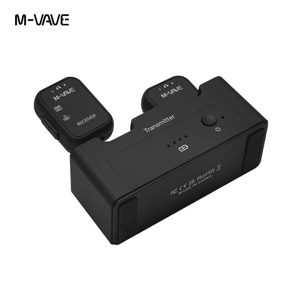 Фото M VAVE WP 12 2,4G беспроводные наушники, монитор, передача, стерео моно-рекордер, перезаряжаемый передатчик, приемник, набор аксессуаров №5