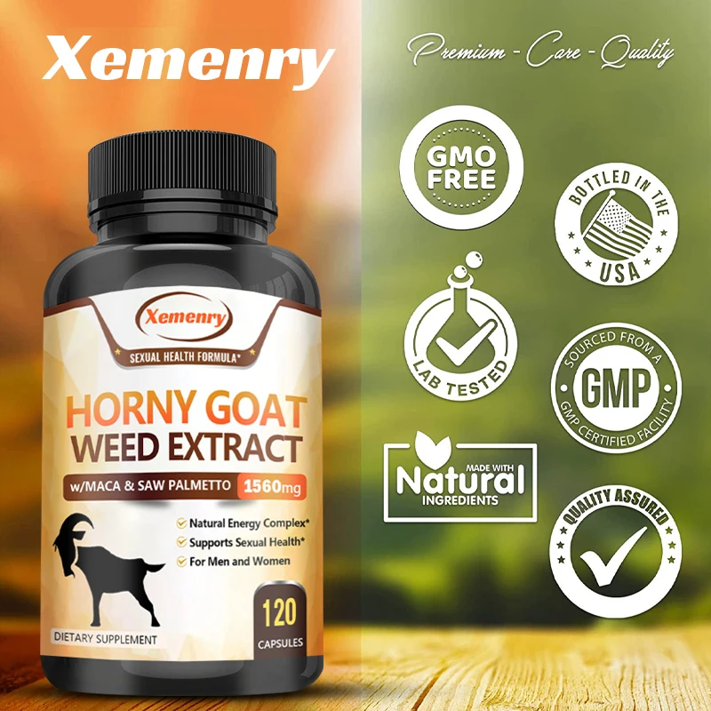 

Horny Goat Weed Extract with Saw Palmetto, L-Arginine To Enhance Performance and Endurance Men's Enhancement Supplement