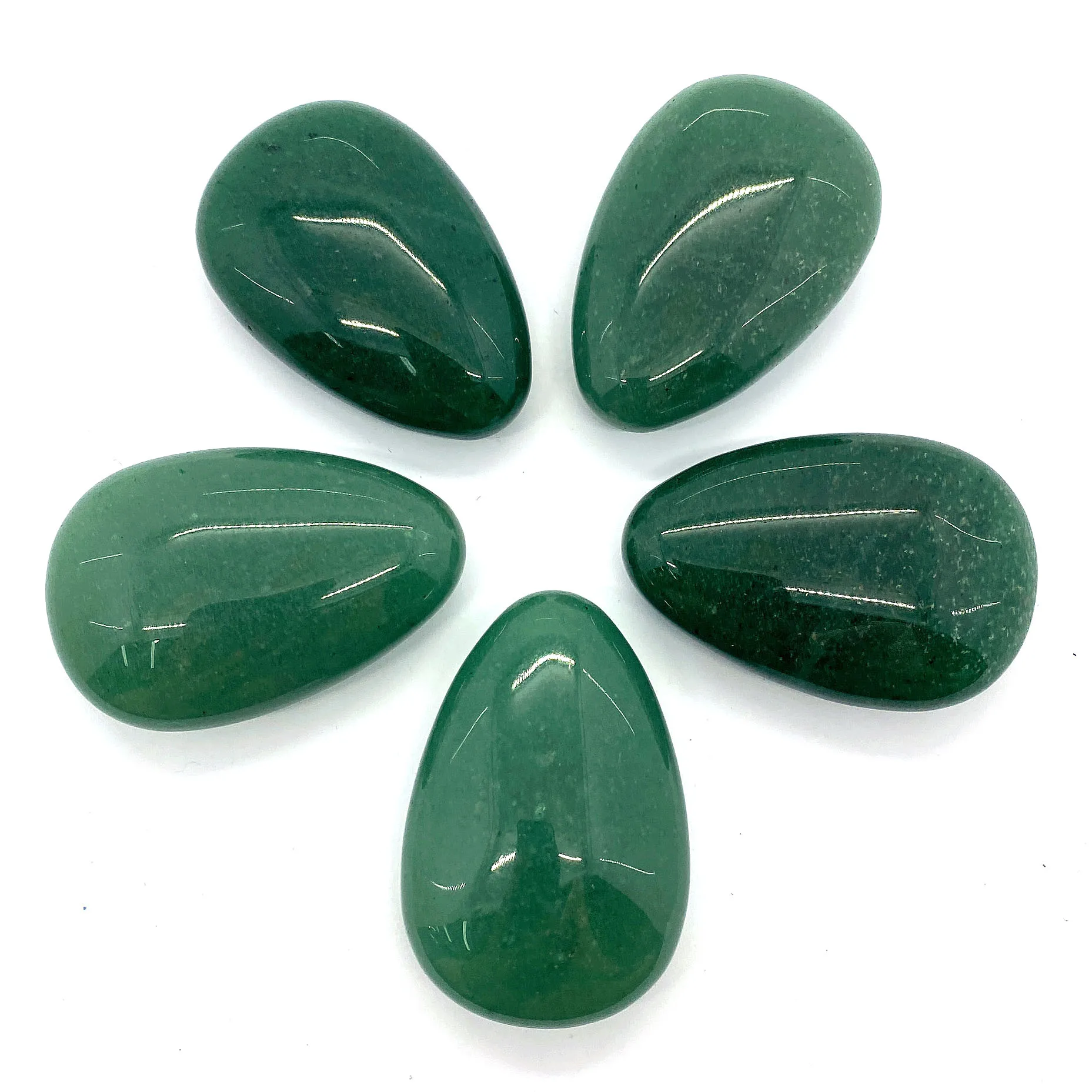 

1pc Green Aventurine Water Drop Shaped Natural Semi-precious Cabochons DIY Making Necklace Earrings Jewelry Accessions 31x46mm