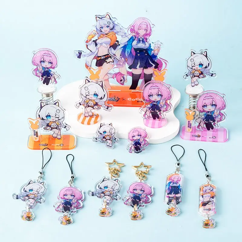 Honkai Impact 3 Valkyrie Kiana Elysia 7 шт. акриловый брелок для сумки фотопластина декор стола