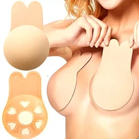 silicone self adhesive bra push up strapless backless bras for wedding bridal dress reusable breast lift bras nipple cover pads