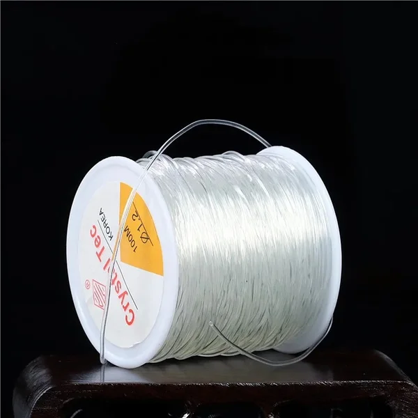 100 м/рулон Гибкая эластичная прозрачная веревка для бижутерии | Украшения и