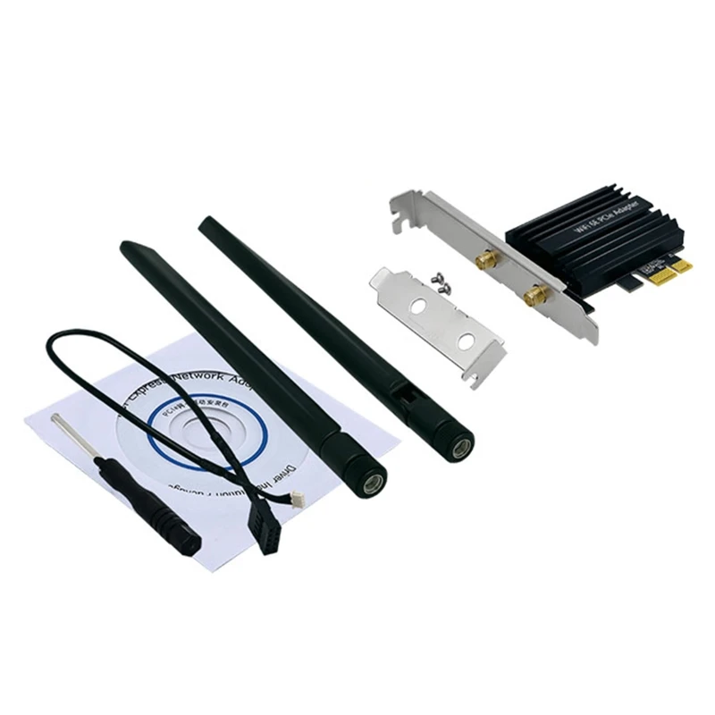 

5400 Мбит/с Wi-Fi 6E адаптер PCI-E BT5.2 трехдиапазонная игровая беспроводная карта PCIe