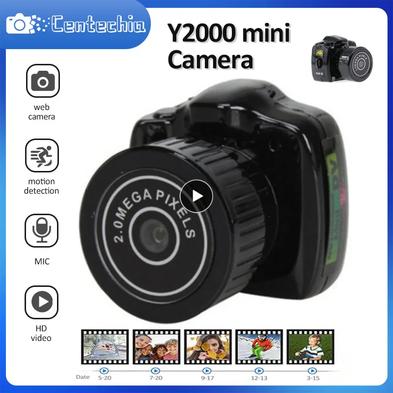 

2023 Mini Camera HD Video Audio Recorder Webcam Y2000 Camcorder Small DV DVR Security Secret Nanny Car Sport Micro Cam With Mic