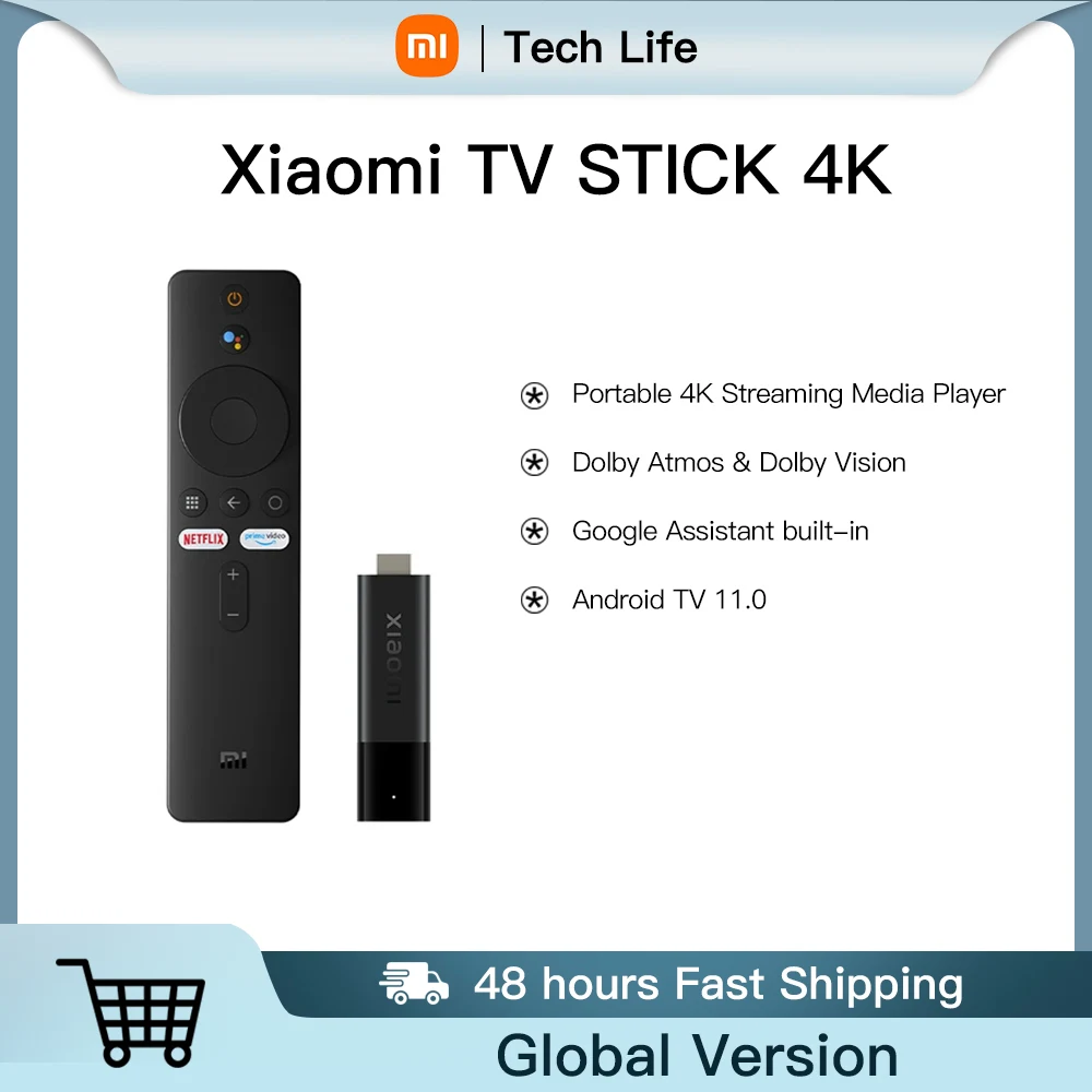 ТВ-приставка Xiaomi Mi TV Box S 2nd Gen 4K глобальная версия Ultra-HD четырехъядерный процессор