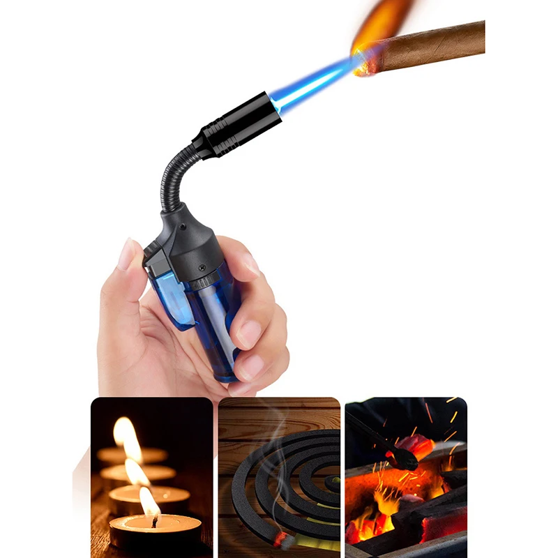 

Inflatable Gas Metal Windproof Straight Hose Igniter Kitchen Gas Outdoor Camping Barbecue Point Cigar Fixed Fire Spray Gun