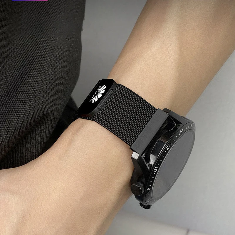 Milanese Steel Strap Huawei Watchband for Huawei GT 3 /GT2 Pro GT 2 Pro Universal 20mm 22mm High Quality Strap for Man Women