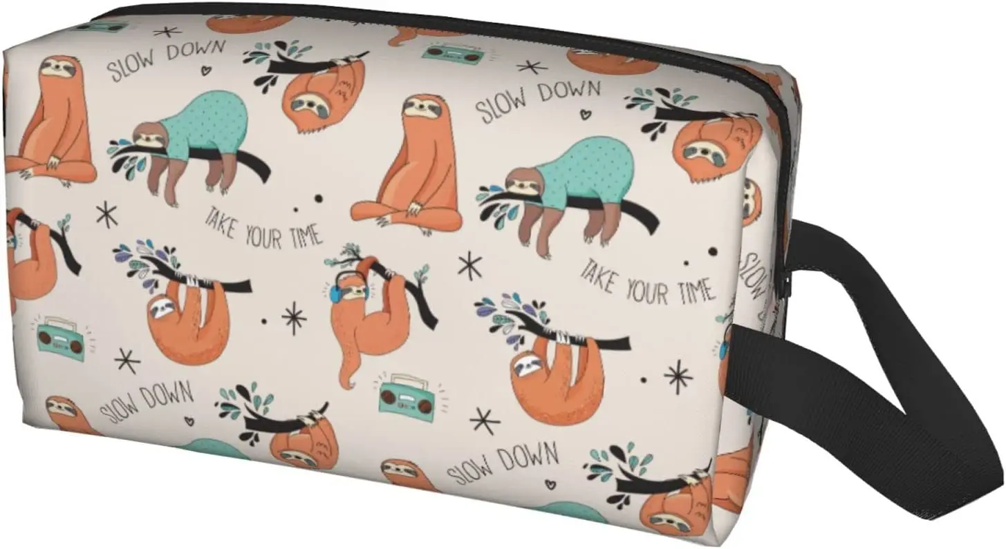 

Женская косметичка Ленивец Take Your Time, вместительный портативный дорожный водонепроницаемый органайзер, подарки для девушек
