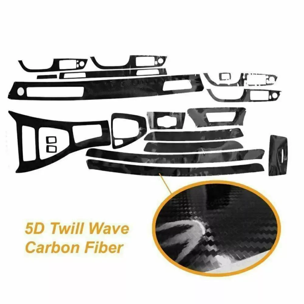 

car Sticker for BMW 3 Series E90 E92 E93 2005-2012 Left/right dashboard console car Decorative stickers 5D carbon fiber