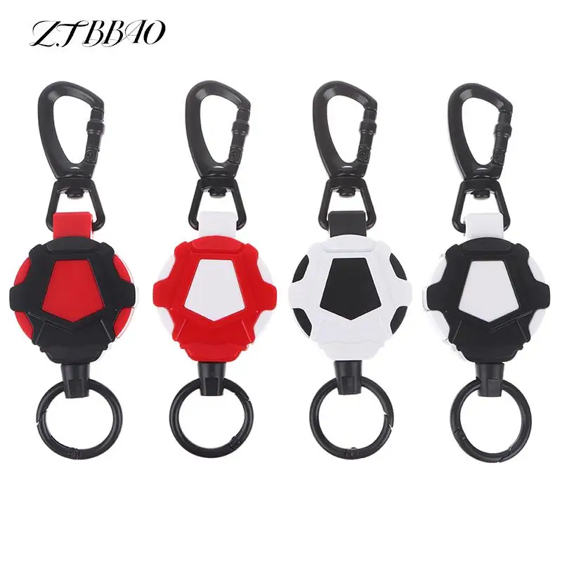 

1PCS Anti Lost Yoyo Ski Pass ID Card Recoil Sporty Retractable Key Ring Outdoor Retractable Wire Rope Tactical Keychain Clip