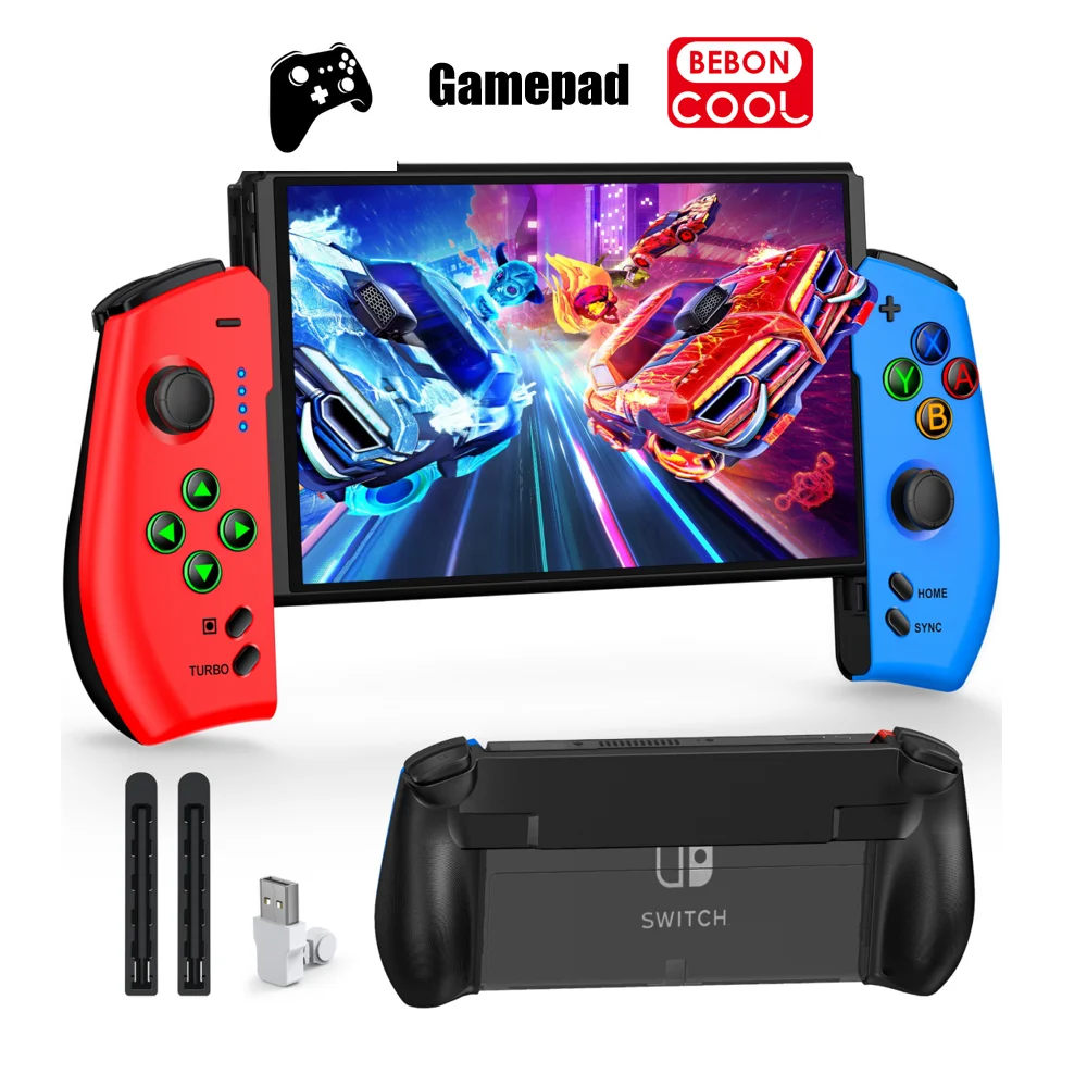 

Геймпады BEBONCOOL для Nintendo Switch/Switch OLED встроенные 6-осевые гироскопические ручные рукоятки с двойным мотором Вибрационный джойстик