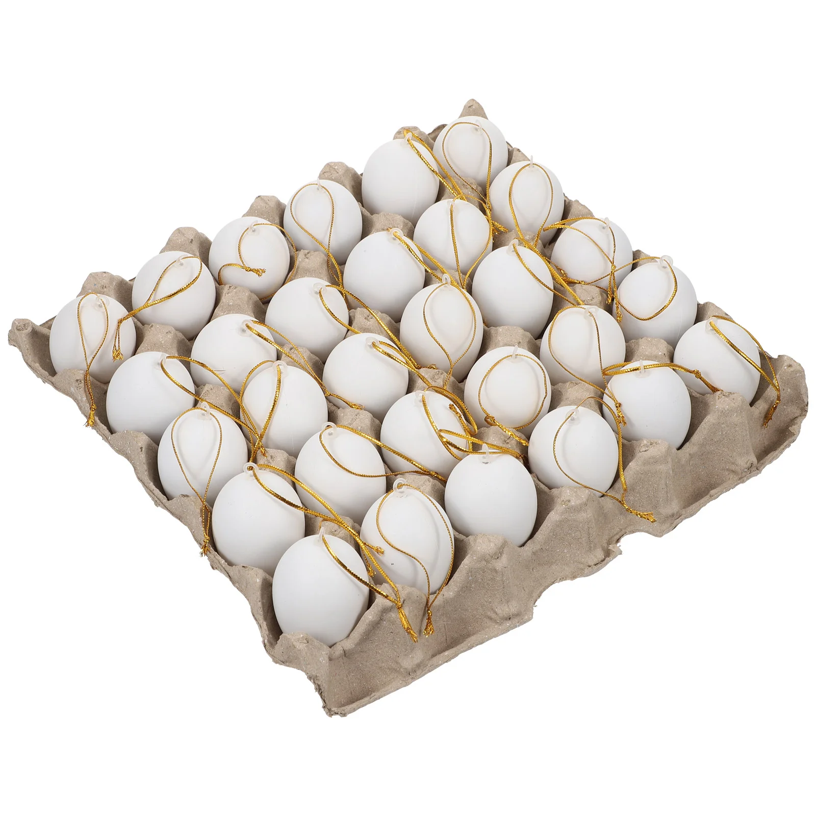 

1Set Home White Easter Eggs Plastic Unfinished Eggs Ornament Easter Decors