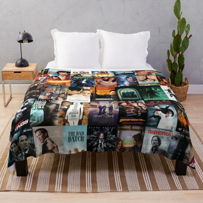 

Aphmau Vintage Style Blanket Polyester Blanket Sofa Blanket Keanu Reeves Movie Posters Throw Blankets