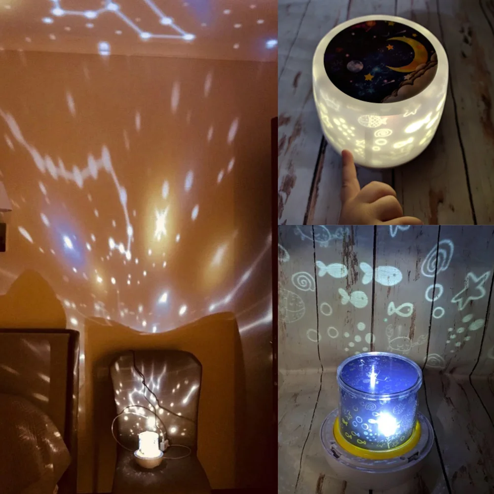 

Durable Projection Night Light Wear-resistant Romantic Starry Sky Night Light Rotating Bedroom Bedside Projector for Kids Room