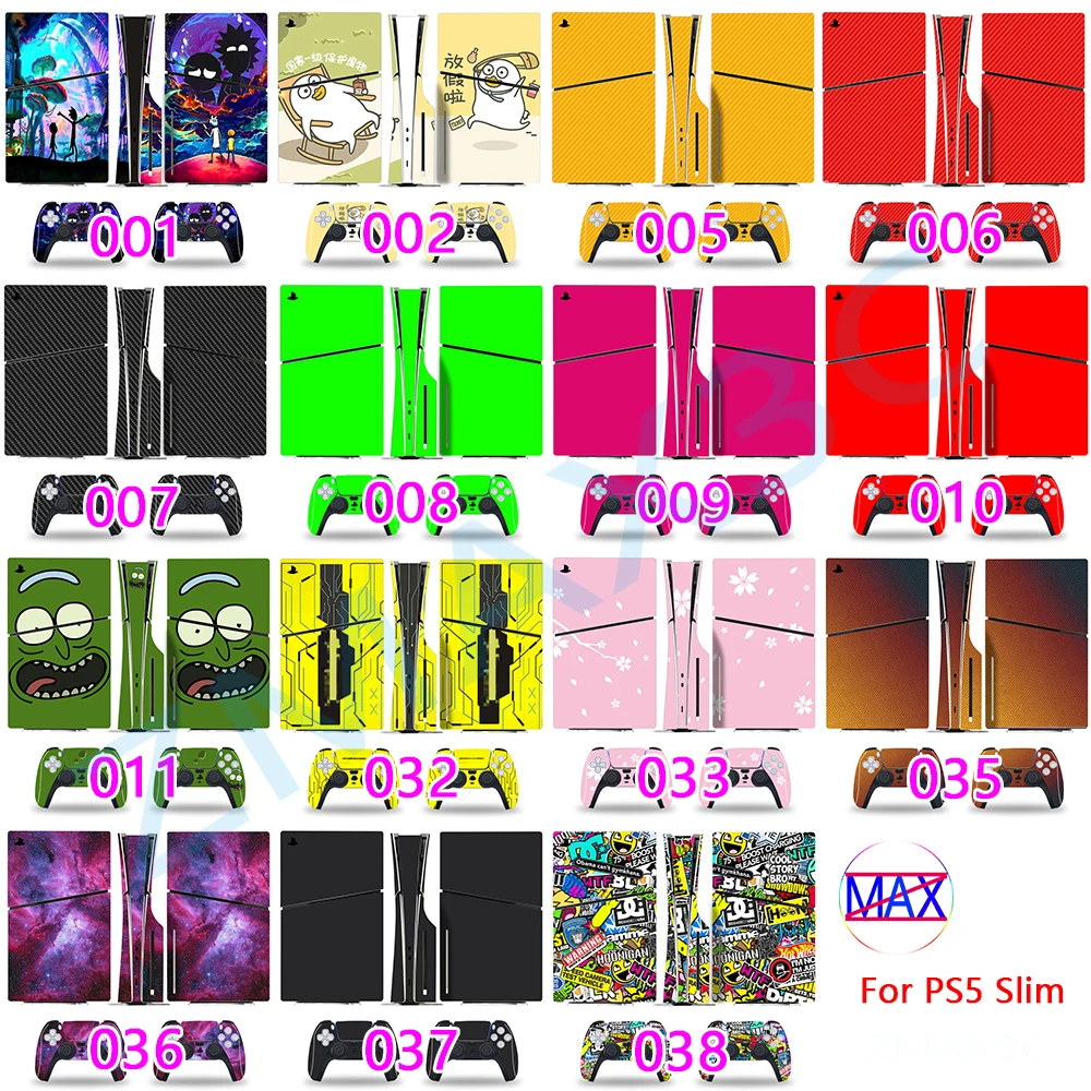 Тонкая кожаная наклейка для игровой консоли Sony PS5 PlayStation 5 цифровой версии