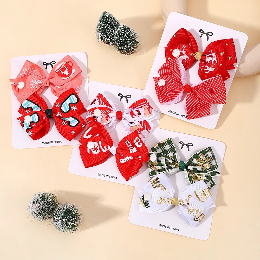 Заколки для волос в виде снежинок 2 шт