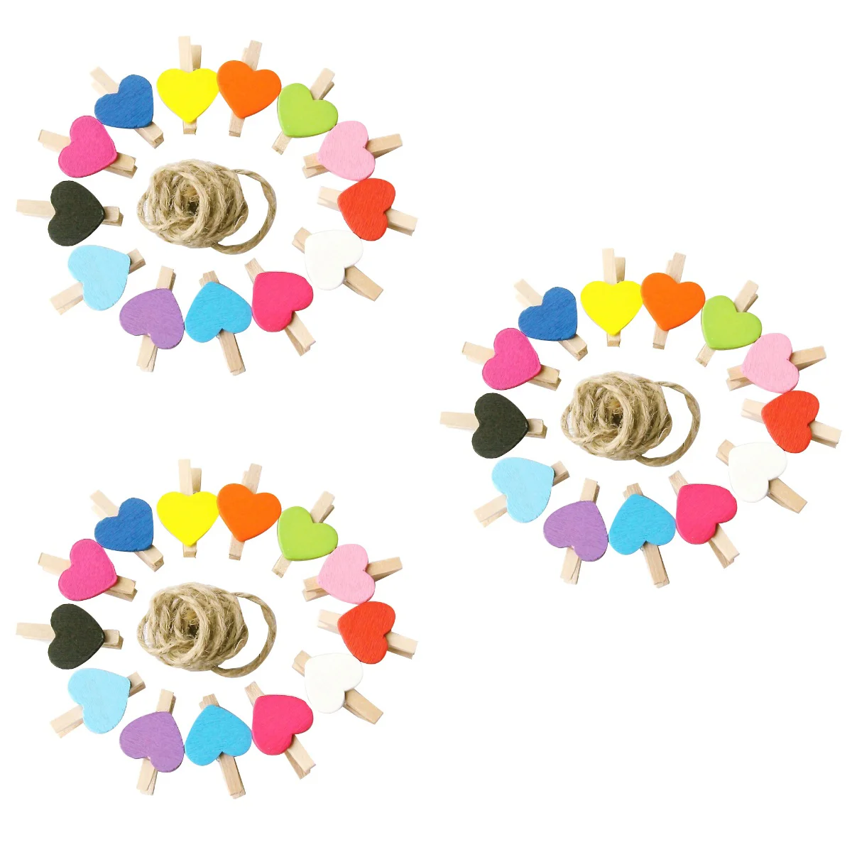 

150 шт., маленькие свадебные деревянные зажимы 3x0, 3 см