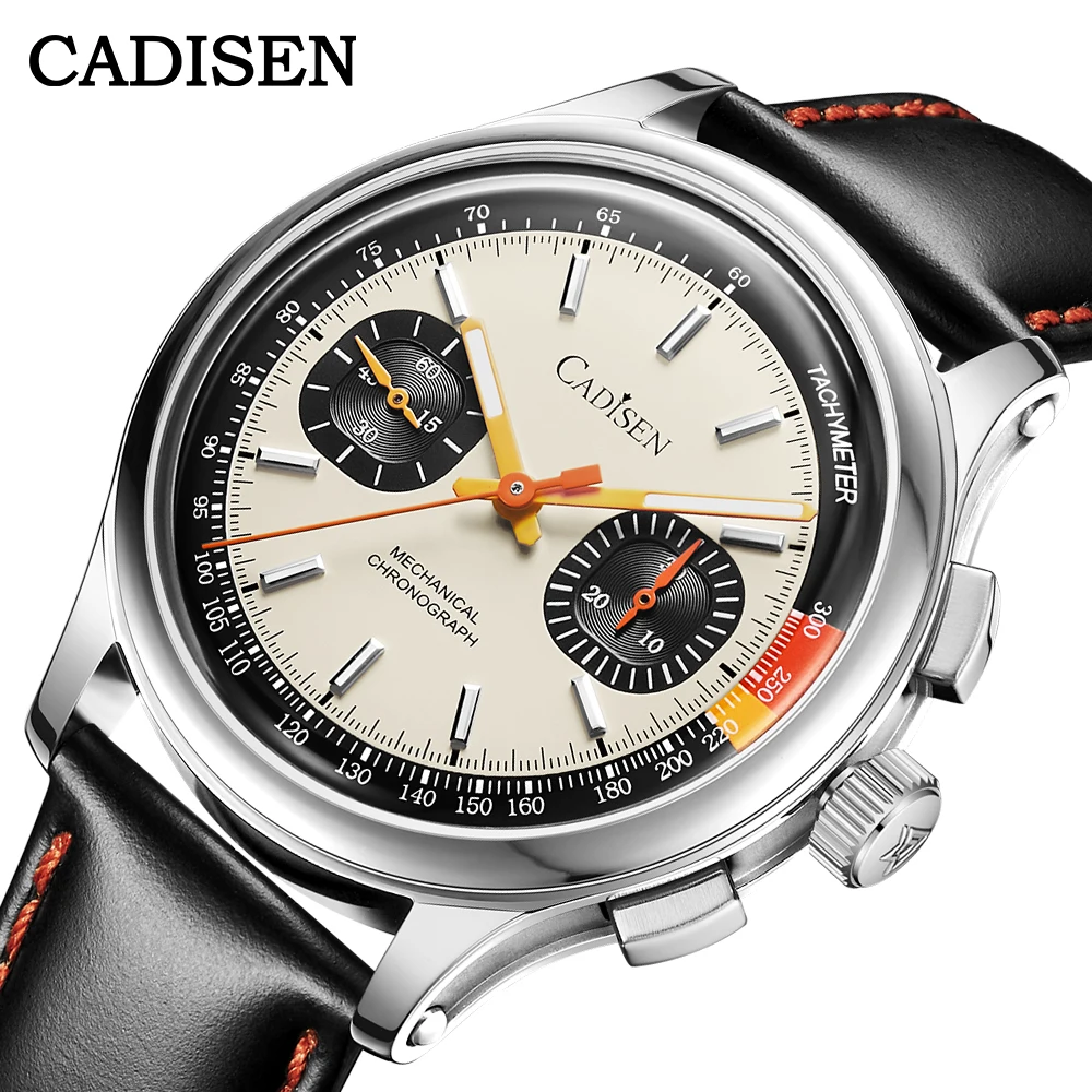 

CADISEN ST19 Chronograph Watch for Mens Seagull Movement Mechanical Wristwatches Sapphire Crystal VS 1963 Pilot Homage watches