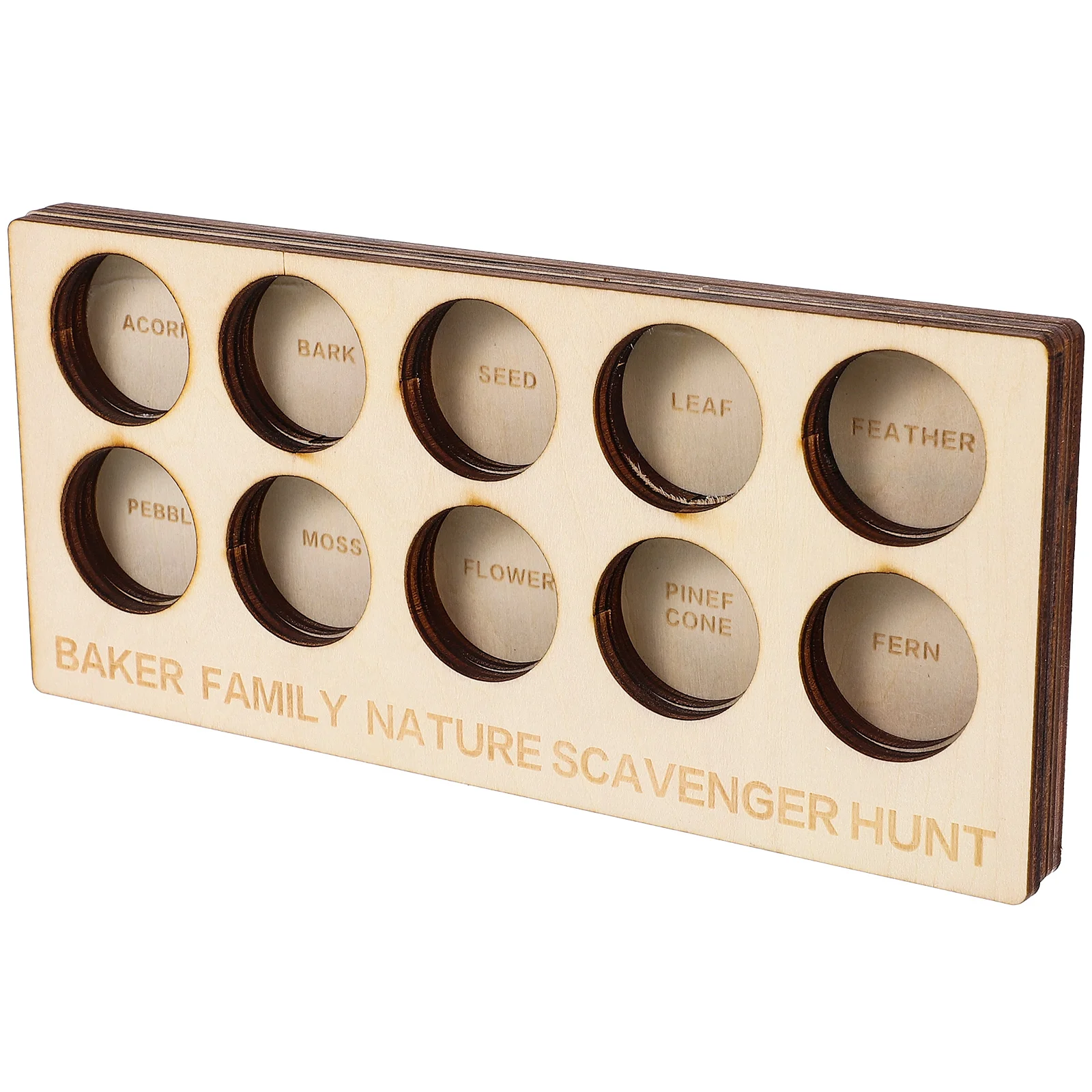 

Plants Live Game Card Specimen Board Wood Color Collecting Plate Scavenger Exploration Outdoor Teen Child