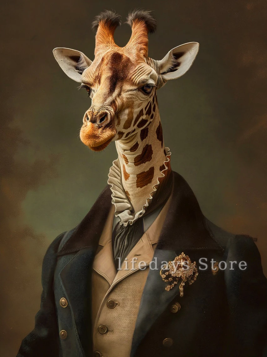 

Викторианский портрет животных на холсте